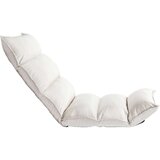 vidaXL Zložljiv stol / blazina krem blago | Shoptok.si