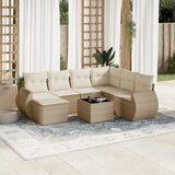 Maison Chic Seti vrtnega pohištva - Vrtna garnitura - Vrtni pohištvo set 8-delna z blazinami bež poli ratan, (21800063) | Shoptok.si