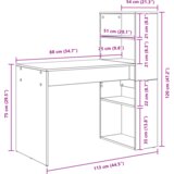 vidaXL Stol s pohranom Umjetnički hrast 113x54x120 cm Inženjerska drva | shoptok.hr