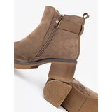 Shelvt Stylish beige boots with a comfortable heel | shoptok.hr
