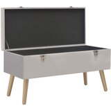  Klupa s pretincem za pohranu 80 cm siva baršunasta | Eponuda.com