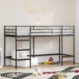  Okvir Krevet za Dječji Loft Crna 74,5 x 190 cm Čelik | shoptok.hr