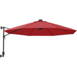 vidaXL Stenski senčnik z LED diodami svetlo rdeč 290 cm, (20702506) | Shoptok.si