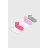 Adidas Otroške nogavice 5-pack roza barva
