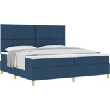  Krevet s box springom s madracem Plavi 200x200 cm Tkanina | shoptok.hr