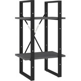 Ormarić za knjige s 2 razine sivi 40 x 30 x 70 cm od borovine | shoptok.hr
