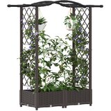  Povišeni krevet s mrežom i krovom Smeđa 124 x 40 x 125 cm PP | shoptok.hr