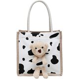 Dardanar Enostavna, modna, luštna mala medvedka torbica, risanka platnena torba, prenosna in modna tkanina torba, (21198423) | Shoptok.si