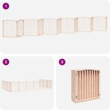 vidaXL Vrata za pse s vratašcima 12 panela sklopiva 960 cm drvo topole | shoptok.hr