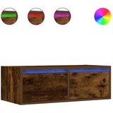 vidaXL TV omarica z LED lučkami dimljeni hrast 75x35,5x25 cm | Shoptok.si