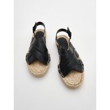 Reserved Espadrile s kožnim gornji&amp;scaron;tem - crno Slike