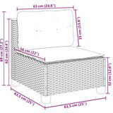  6-dijelni set vrtnih sofa s jastucima bež od poliratana | shoptok.hr