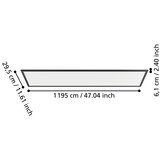 Eglo 901487 - LED površinski panel MORADILLO LED/33W/230V 120x30 cm crna | Eponuda.com