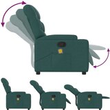  Masažni naslanjač temno zeleno blago | Shoptok.si