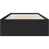 vidaXL Posteljni okvir črn 90x190 cm inženirski les, (21304816) | Shoptok.si