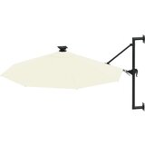  Zidni suncobran s LED svjetlom i šipkom 300 cm boja pijeska | shoptok.hr