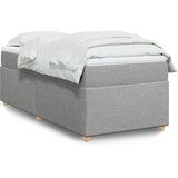  Okvir kreveta s oprugama i madrac svjetlosivi 90x200cm tkanina | shoptok.hr