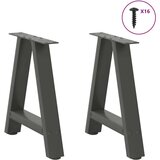 vidaXL noge kavne mizice a-oblika 2 kosa antracit 38x(42-43) cm jeklo | Shoptok.si