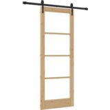 vidaXL Drsna vrata s kompletom za opremo 'ORKDAL'78x202 cm, Notranja vrata z steklom 'ORKDAL'78x202x4 cm Trden bor | Shoptok.si