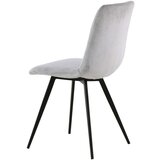 CARRYHOME STOL, kovina, tekstil svetlo siva | Shoptok.si