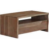vidaXL Klubska mizica trden akacijev les živi robovi 90x50x40 cm siva Cene