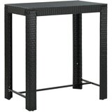 vidaXL Vrtna barska miza črna 100x60,5x110,5 cm poli ratan Cene