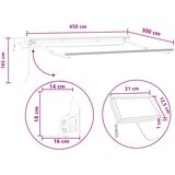  Ručni okvir tende s LED-ima Pijesak 4,5 × 3 m | shoptok.hr