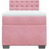 Box spring krevet s madracem ružičasti 90x200 cm baršunasti | shoptok.hr