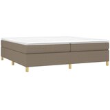  Okvir za krevet s oprugom smeđesivi 200x200 cm od tkanine | Eponuda.com