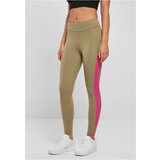 UC Curvy Women's Color Block Khaki/Light Purple Leggings | Shoptok.si
