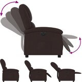  Električni naslonjač od tkanine tamnosmeđi | shoptok.hr