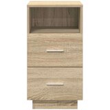 vidaXL Nočna omarica z 2 predaloma sonoma hrast 36x36x68 cm | Shoptok.si
