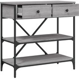  Konzolni stol siva boja hrasta 75x34,5x75 cm konstruirano drvo | shoptok.hr