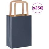  Papirnate vrećice 250 kom s ručkama plave 15x8x21 cm | shoptok.hr