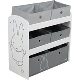 Bel/siv otroški organizator za igrače 63,5x29,5x60 cm Miffy –