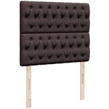 vidaXL Box spring postelja z vzmetnico temno rjava 120x190 cm blago, (21304699) | Shoptok.si