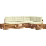  Set vanjskih sofa s jastukom 4 Komad Prirodna i krem | shoptok.hr