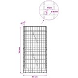  Gabion s žicom debljine 5 mm i mrežom 5x10 cm 50x10x100 cm | shoptok.hr