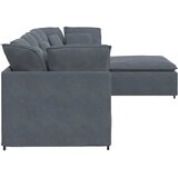  Modularna sofa s podnožjem i jastucima, baršunasta tamno siva | shoptok.hr