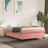  Okvir za krevet s oprugom ružičasti 140 x 190 cm baršunasti | shoptok.hr