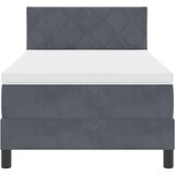 vidaXL Postelja s pomičnim dnom in ležiščem temno siva 90x200 cm žamet | Shoptok.si