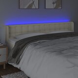  LED uzglavlje krem 183x16x78/88 cm od umjetne kože | shoptok.hr