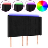  LED uzglavlje crno 147x16x118/128 cm baršunasto | shoptok.hr