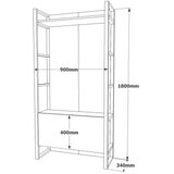 Hanah home Ml13 A Hall Stand Čiviluk u boji drveta (956LCS2811)