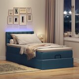 vidaXL Otomanski krevet s madracem plavi 90x200 cm tkanine Cijene