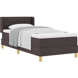 Box spring krevet Bijela i tamno smeđa Pocket opruge | shoptok.hr