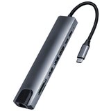 Linkom Adapter konverter Tip C- HDMI/2xUSB 3.0/TF/SD/2xTip C/RJ45 | Eponuda.com