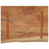 vidaXL Stenska polica 50x40x3,8 cm pravokotna akacija naraven rob | Shoptok.si