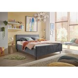 MID.YOU OBLAZINJENA POSTELJA 180 cm x 200 cm , tekstil, leseni material temno siva | Shoptok.si