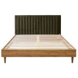Bobochic Paris Tamno zeleni/u prirodnoj boji bračni krevet s podnicom 160x200 cm Oceane – Cijene